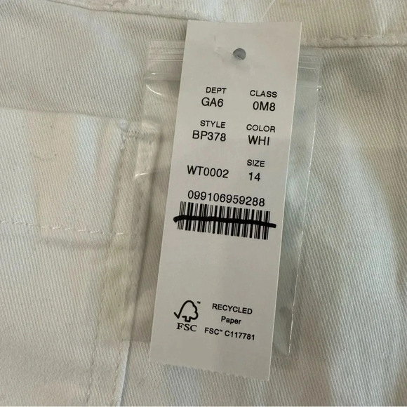 J. Crew New Patch-Pocket Chino Short Women's White Cotton Button Front Sz 14 NWT - Picture 5 of 9
